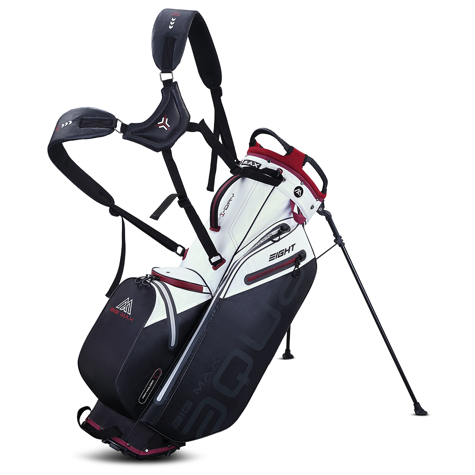 Big Max Aqua Eight G Stand Bag White/Black/Merlot | Stand Bags ...