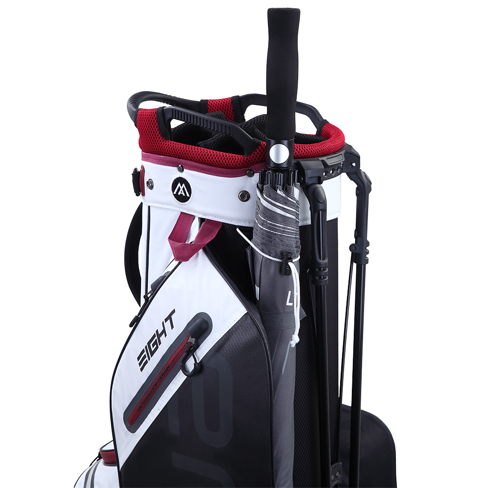 Big Max Aqua Eight G Stand Bag White/Black/Merlot | Stand Bags ...