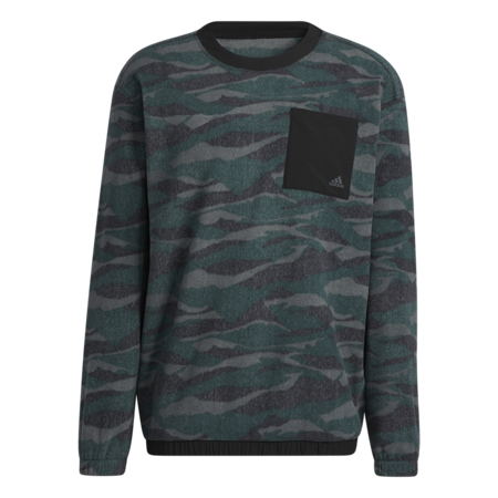 Adidas Texture-Print Crew Sweatshirt