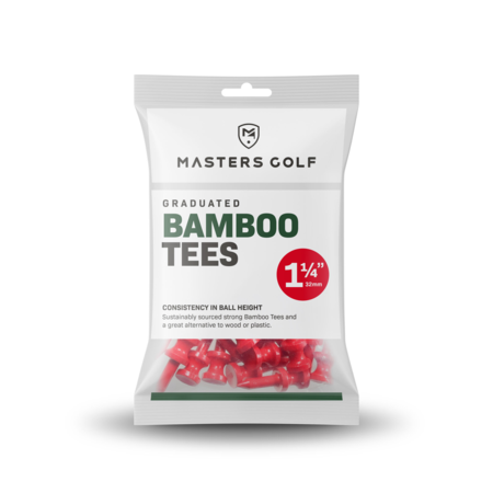 Masters Bamboo Graduated Tees 1 1/4 Bag 25 Red